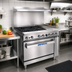 Thumbnail image #2 for Imperial Pro Series 36-Inch Gas Restaurant Range with 4 Open Burners and 12-Inch Griddle