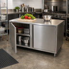 Thumbnail image #2 for BK Resources CST-3060H2 Dual-Access Stainless Steel Chef Table Cabinet Base, Hinged Doors, 60 x 30 x 34-3/4 Inches