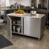 Thumbnail image #2 for BK Resources Dual-Access Stainless Steel Chef Table Cabinet Base with Hinged Doors, 60 x 30 Inches