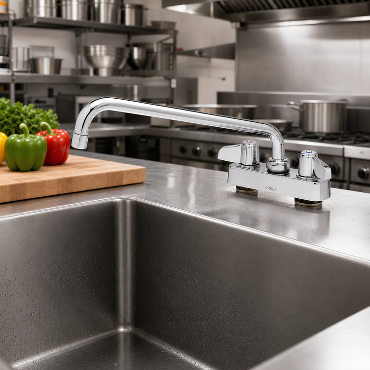 Product image #2 for equip 4-Inch Centers Deck-Mount Workboard Faucet with 10-Inch Swing Nozzle