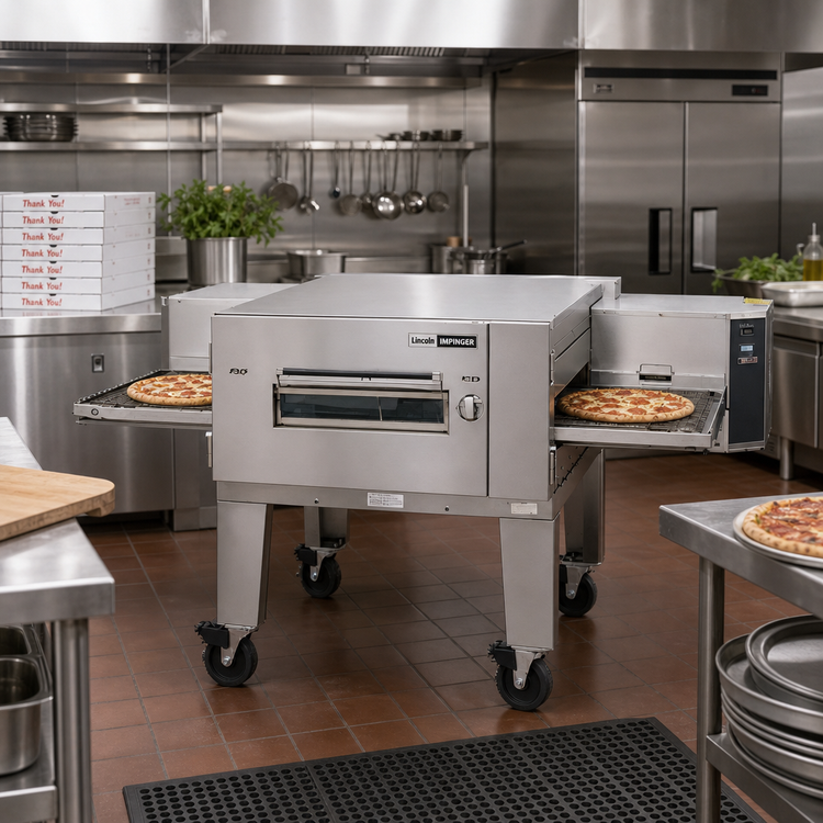 Product image #2 for Lincoln Impinger Low Profile Single-Deck Natural Gas Conveyor Pizza Oven, 80-Inch Wide