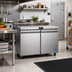 Thumbnail image #1 for Atosa AUF60SD Two-Section Undercounter Reach-In Freezer, 15 Cu. Ft., Rear-Mounted Self-Contained, Stainless Steel, 115V