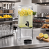 Thumbnail image #2 for Cal-Mil Single 1.5 Gallon Square Glass Beverage Dispenser with Ice Chamber and Drip Tray