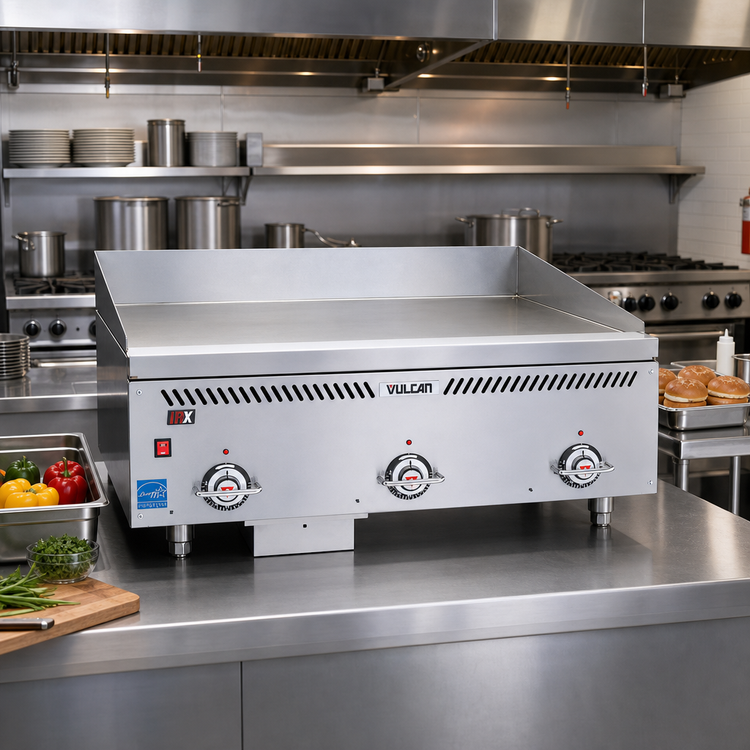 Product image #3 for Vulcan VCCG72-IS 72-Inch Countertop Gas Heavy Duty Griddle with IRX Infrared Burner Technology