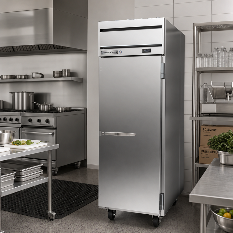 Product image #2 for Beverage-Air Horizon Series One-Section Reach-In Freezer, 21.06 Cu. Ft., Top-Mounted Self-Contained, Solid Right-Hand Door