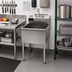 Thumbnail image #2 for Eagle Group One-Compartment Square-Corner Utility Sink, 304 Stainless Steel, No Drainboards, 25-3/8