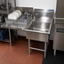 Thumbnail image #2 for BK Resources 36-Inch Straight Soiled Dish Table with 20 x 20 x 8 Pre-Rinse Sink, Right-to-Left Operation