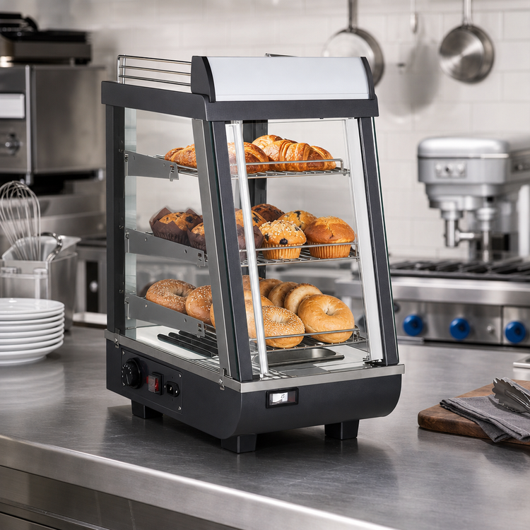 Product image #2 for BakeryXpress 14-Inch Countertop Heated Food Warmer and Display Case