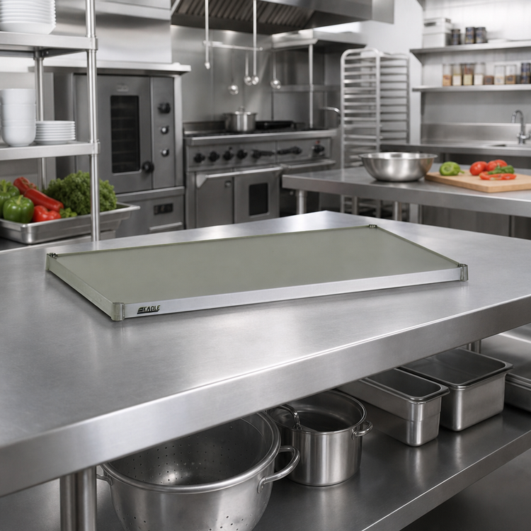 Product image #2 for Eagle Valu-Gard 24 Inch x 21 Inch Solid Shelf with Marine Edge, Green Epoxy-Coated Galvanized Steel
