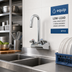 Thumbnail image #2 for equip Low-Lead 4-Inch Wall Mount Faucet with 3-Inch Swivel Gooseneck and Ceramic Cartridges