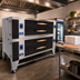 Thumbnail image #2 for Bakers Pride Super Deck Series Y-802-DSP Double Deck Gas Display Pizza Oven with FibraMent Stone Decks