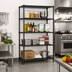 Thumbnail image #2 for Quantum 72 Inch x 24 Inch x 63 Inch Stationary Wire Shelving Starter Kit, Black Epoxy, 5 Shelves
