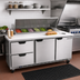 Thumbnail image #3 for Beverage-Air 72-Inch Three-Section Sandwich Top Refrigerated Prep Table with 8-Pan Opening, 2 Drawers, and 2 Doors