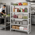 Thumbnail image #3 for Cambro Camshelving Premium 5-Tier Vented Stationary Starter Unit, 24-Inch Deep x 54-Inch Long x 64-Inch High, Speckled Gray