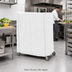 Thumbnail image #2 for Metro White Uncoated Knitted Polyester Banquet Cart Cover, 48 x 18 x 54 Inches