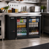 Thumbnail image #2 for Everest Refrigeration 49-Inch Two-Section Back Bar Refrigerator with Locking Glass Doors, 14 Cu. Ft.