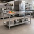 Thumbnail image #2 for Advance Tabco 84-Inch W x 36-Inch D Stainless Steel Work Table with Adjustable Undershelf