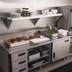 Thumbnail image #2 for Advance Tabco Triumph (Supreme) 47-1/8-Inch Stainless Steel Carving Station Shelf with Removable 3/8-Inch White Poly Cutting Board