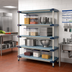 Thumbnail image #2 for MetroMax 4 36 in. W x 24 in. D x 63 in. H Open Grid 4-Shelf Add-On Polymer Shelving Unit