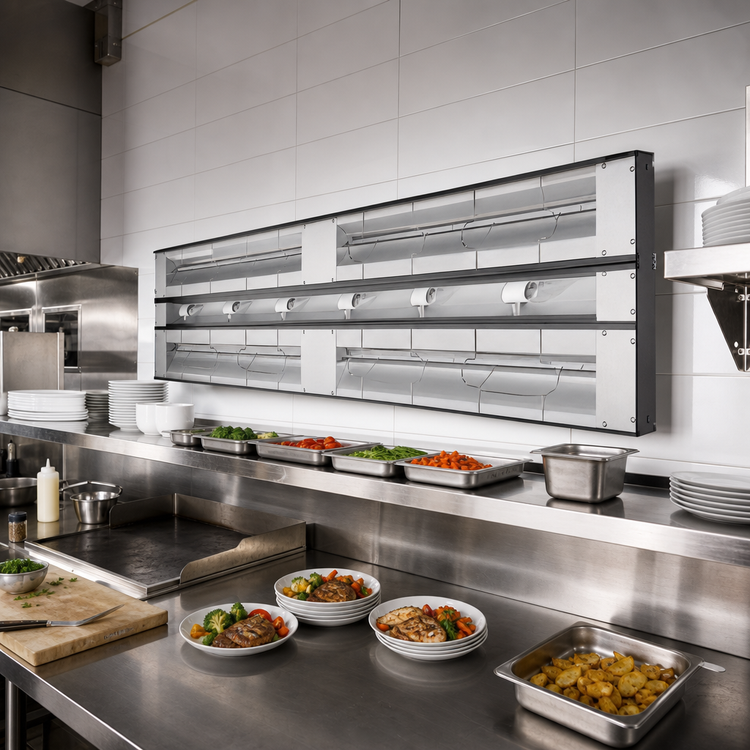 Product image #2 for Hatco Glo-Ray 42-Inch Unlighted Dual Infrared Strip Heater with 6-Inch Spacer