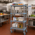 Thumbnail image #2 for Quantum Millenia 4-Shelf Mobile Polymer Shelving Starter Unit, 36 x 24 x 74 Inches, Gray