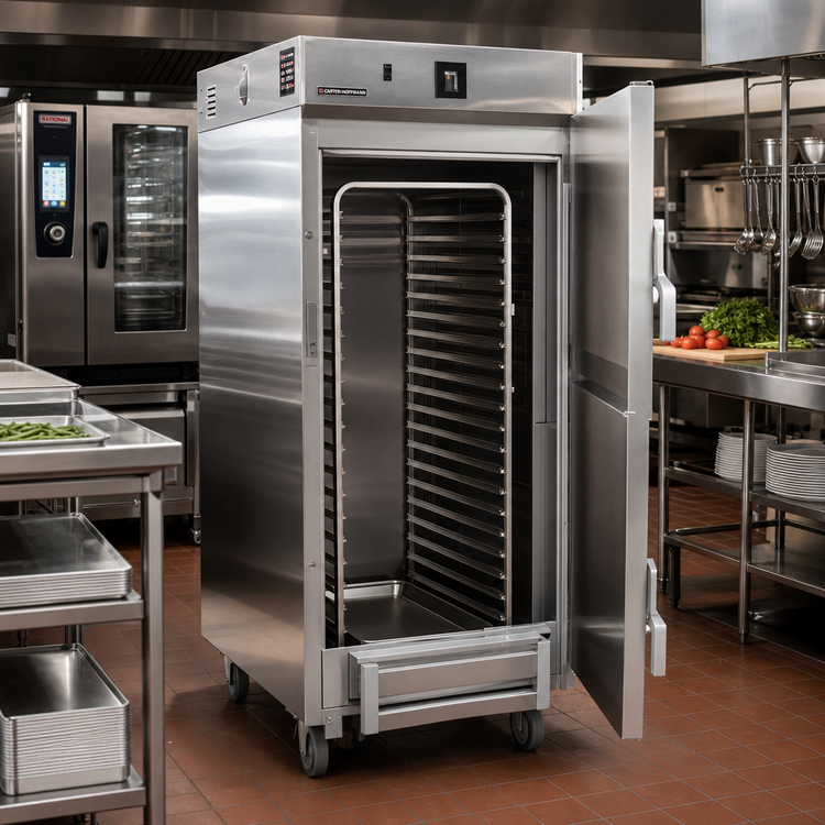 Product image #2 for Carter-Hoffmann RTB201 1-Section Mobile Heated Holding Cabinet for Rational Combimaster & SelfCooking Center Oven Racks