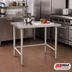Thumbnail image #2 for Eagle Group Budget Series 30-Inch W x 24-Inch D Flat Top Stainless Steel Work Table with Open Tubular Base
