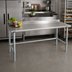 Thumbnail image #2 for Eagle Deluxe Series 16-Gauge Stainless Steel Work Table with 1-1/2-Inch Rear Up-Turn, 120 x 24 Inches, Galvanized Base