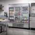 Thumbnail image #2 for Beverage-Air Horizon Series 75-Inch Three-Section Glass Door Reach-In Freezer, Bottom-Mount Self-Contained