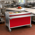 Thumbnail image #2 for Eagle Director's Choice 50 Inch x 30 Inch Mobile Iced Cold Pan Food Unit, 3-Pan, Stainless Steel Open Base