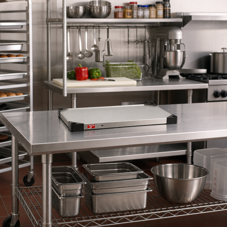 Product image #2 for Metro Super Erecta 18-Gauge 24 x 14 Inch Flat Solid Stainless Steel Shelf with Ship's Edge