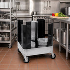 Thumbnail image #2 for Cres Cor 50113180 Poker Chip Style 4-Section Aluminum Dish Dolly for 11-1/2 to 13-Inch Dishes