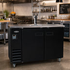 Thumbnail image #2 for Serv-Ware DD61-1-HC 61-Inch Black Beer Dispenser Keg Cooler, 14.16 Cu. Ft., 1 Tower with 2 Faucets
