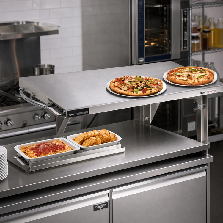 Product image #2 for Vollrath Cayenne® 24-Inch Right-Aligned Dual-Zone Heated Shelf, 120V