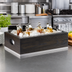 Thumbnail image #2 for Cal-Mil Cinderwood Rectangular Oak Wood Ice Housing with Clear Polycarbonate Pan and Condensation Liner