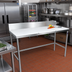 Thumbnail image #2 for John Boos TC109 Poly Top Trimming Table with 6-Inch Boxed Backsplash, 120 x 36 Inches