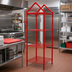 Thumbnail image #2 for Eagle Stand-Outs 24 Inch x 24 Inch x 64 Inch Soft Goods Display Unit, Red Epoxy, with Wire Shelves and Hanger Rails