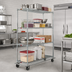 Thumbnail image #2 for EAGLEbrite 4-Tier Wire Shelving Dolly Truck, 36 x 24 Inches, Zinc Finish, Poly Casters