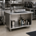 Thumbnail image #2 for Spec-Master Marine Series Stainless Steel Underbar Work Table with Open Front Cabinet Base, 48 x 30 Inches, 1-1/2 Inch Rear Up-Turn