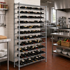 Thumbnail image #2 for Metro Super Erecta WC258C Cradle Wine Shelving, 48 x 14 x 86-3/4 Inches, Chrome-Plated, 204-Bottle Capacity