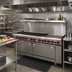 Thumbnail image #2 for American Range 60-Inch Gas Restaurant Range with 12-Inch Griddle, 8 Open Burners, Convection Oven, and Standard Oven