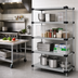 Thumbnail image #2 for Quantum 4-Shelf Solid Stainless Steel Shelving Starter Kit, 42 x 24 x 63 Inches