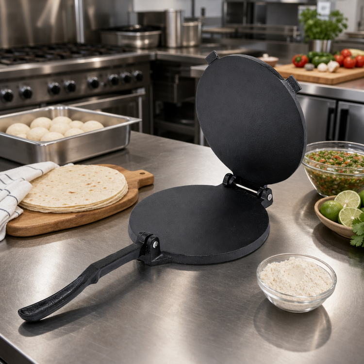 Product image #3 for Winco TPC-8C 8-Inch Cast Iron Manual Tortilla Press