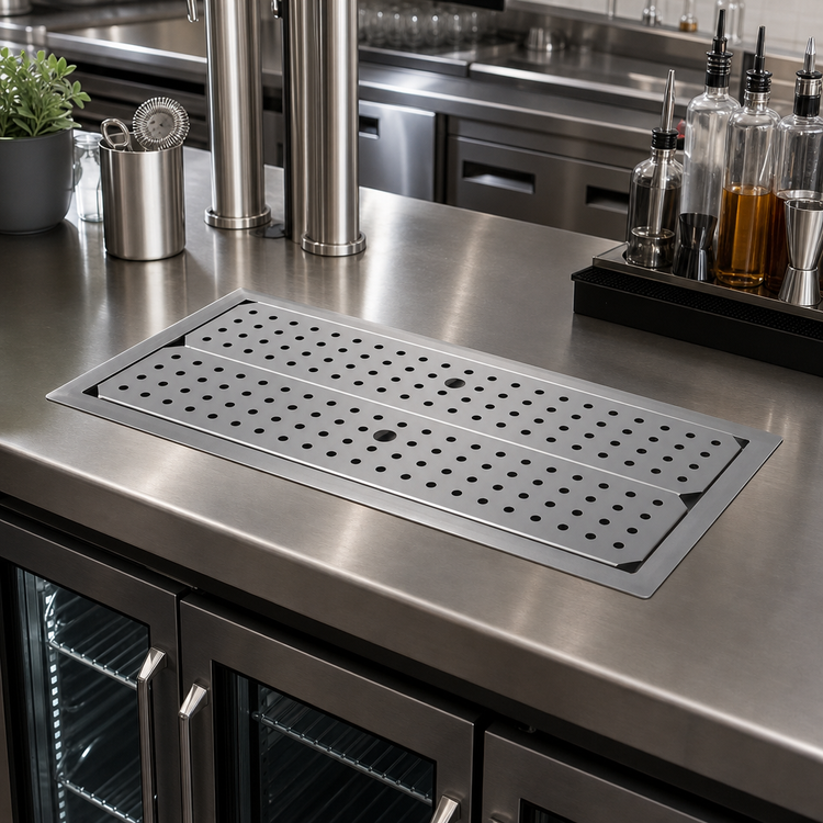 Product image #2 for Glastender Drop-In Stainless Steel Drain Pan, 18 x 36 Inches