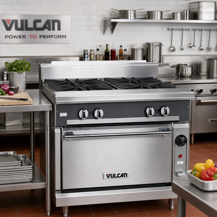 Product image #2 for Vulcan V Series 36-Inch Heavy Duty Gas Range with 2 Hot Tops and Standard Oven