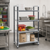 Thumbnail image #2 for Cambro Camshelving Elements XTRA 4-Shelf Vented and Solid Stationary Starter Unit, 24W x 21D x 84H, Speckled Gray