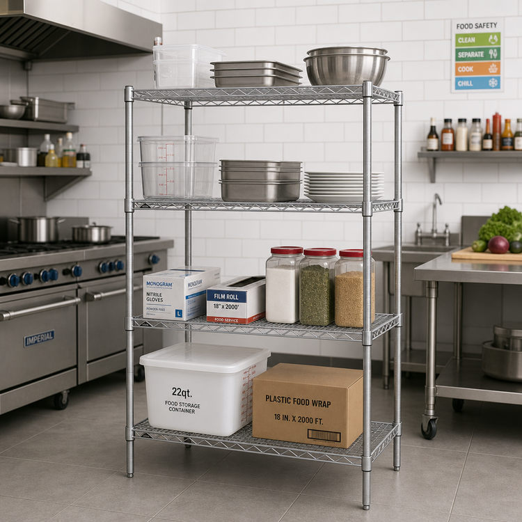 Product image #2 for Metro Super Erecta 36" W x 21" D x 63" H 4-Shelf Starter Wire Shelving Unit