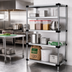 Thumbnail image #2 for Quantum 4-Shelf Solid Stainless Steel Shelving Starter Kit, 48