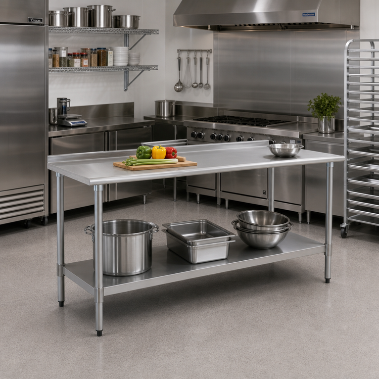 Product image #2 for Eagle Group BlendPort Deluxe Series Stainless Steel Work Table with Adjustable Undershelf, 84W x 24D