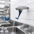 Thumbnail image #2 for EverSteel Wall-Mount Stainless Steel Push-Back Glass Filler with Dark Blue Self-Closing Arm